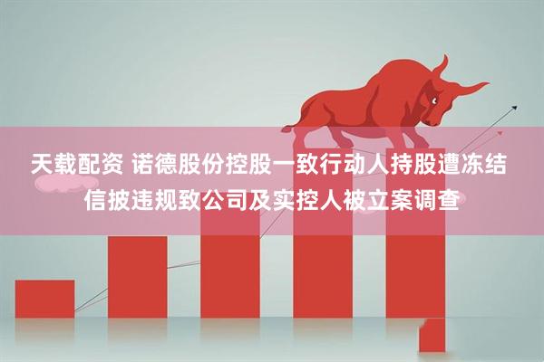 天载配资 诺德股份控股一致行动人持股遭冻结 信披违规致公司及实控人被立案调查