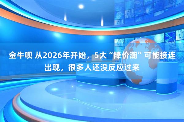 金牛呗 从2026年开始，5大“降价潮”可能接连出现，很多人还没反应过来